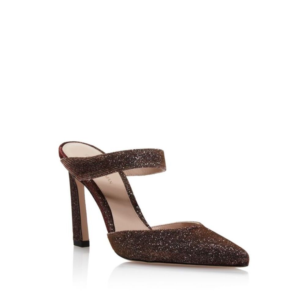 STUART WEITZMAN Womens Bronze Nighttime Brown Eventually Heeled Mules Shoes 6 M